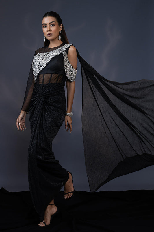 Drape Corset Saree Gown