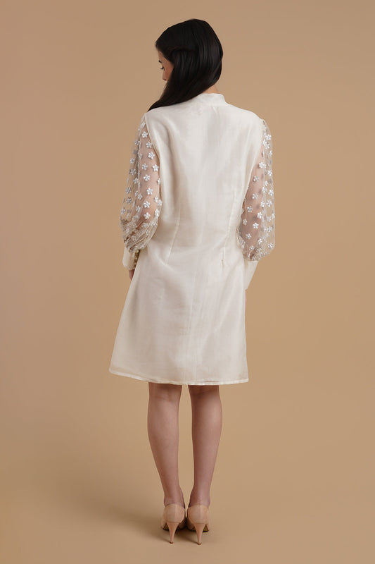 Embroidered Dress In Organza