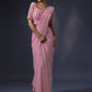 Pre Draped Saree with Embroidered Blouse