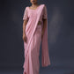 Pre Draped Saree with Embroidered Blouse