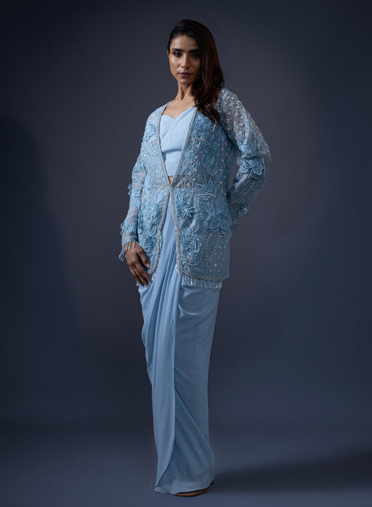 3D Work Jacket With Drape Skirt And Bustier
