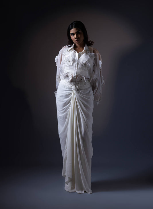 3D Work Shirt With Drape Skirt