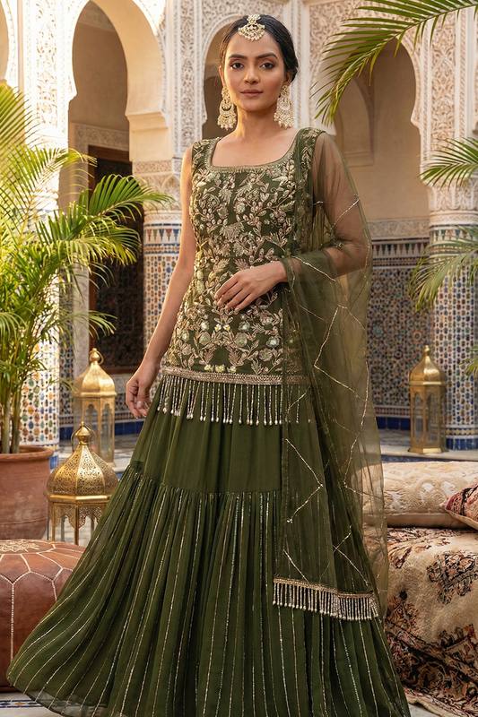 Lehnga With Long Shirt