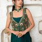 Drape Gown With Embroidered Jacket