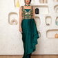 Drape Gown With Embroidered Jacket