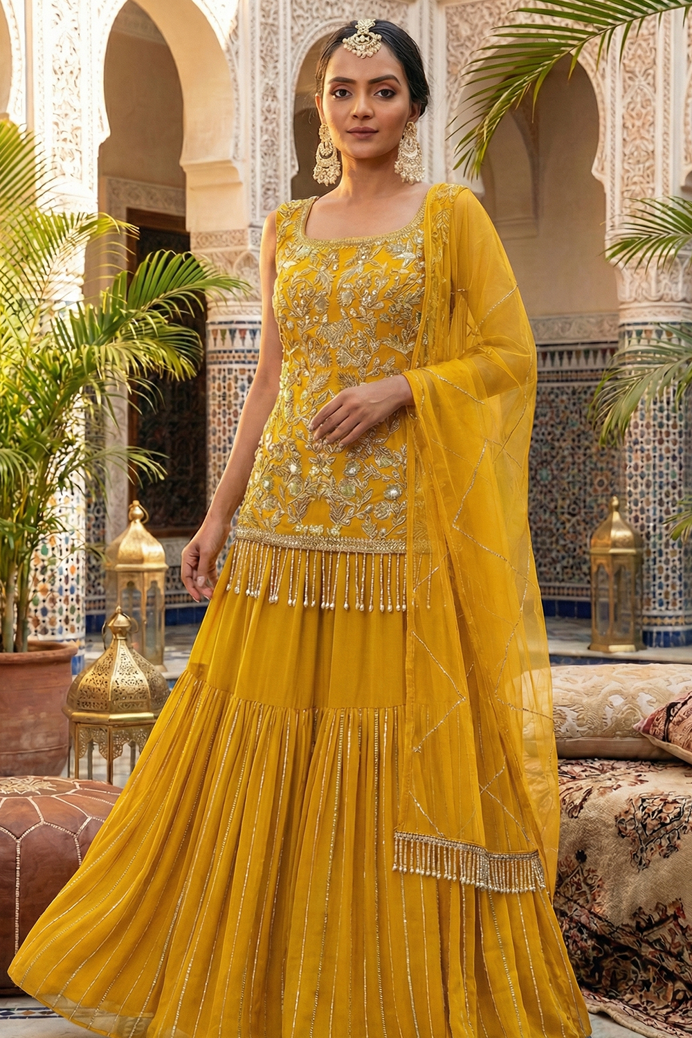 Lehnga With Long Shirt