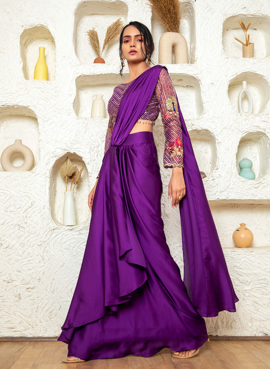 Drape Saree With Blouse