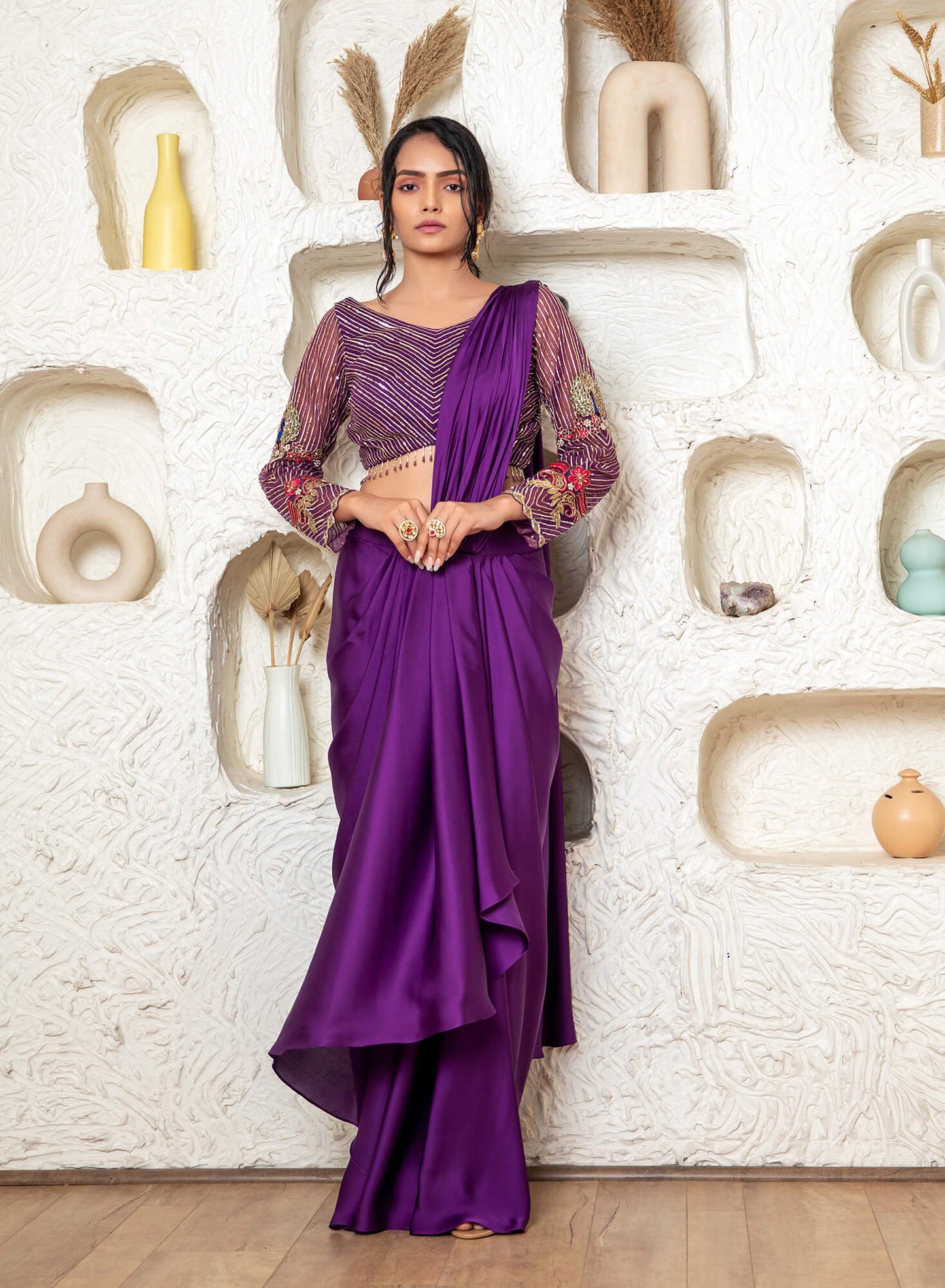 Drape Saree With Blouse
