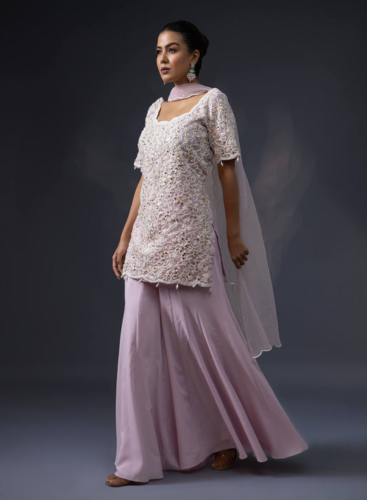 Sharara With Embroidered Shirt and Duppatta