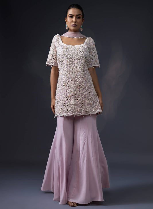 Sharara With Embroidered Shirt and Duppatta