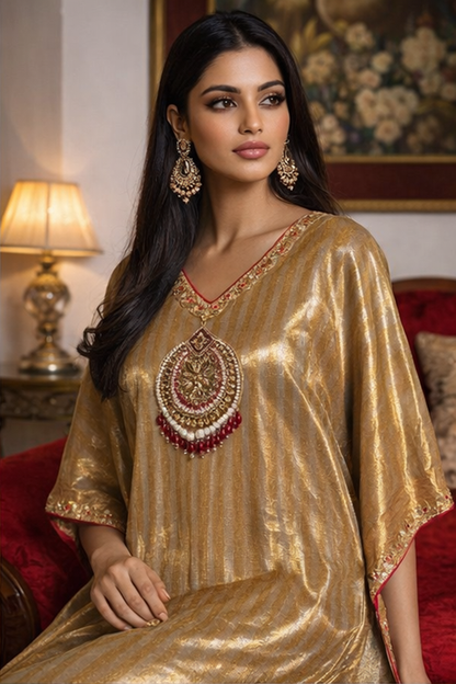 Jhumka Embroidered Kaftaan With Pants