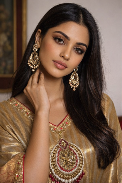 Jhumka Embroidered Kaftaan With Pants