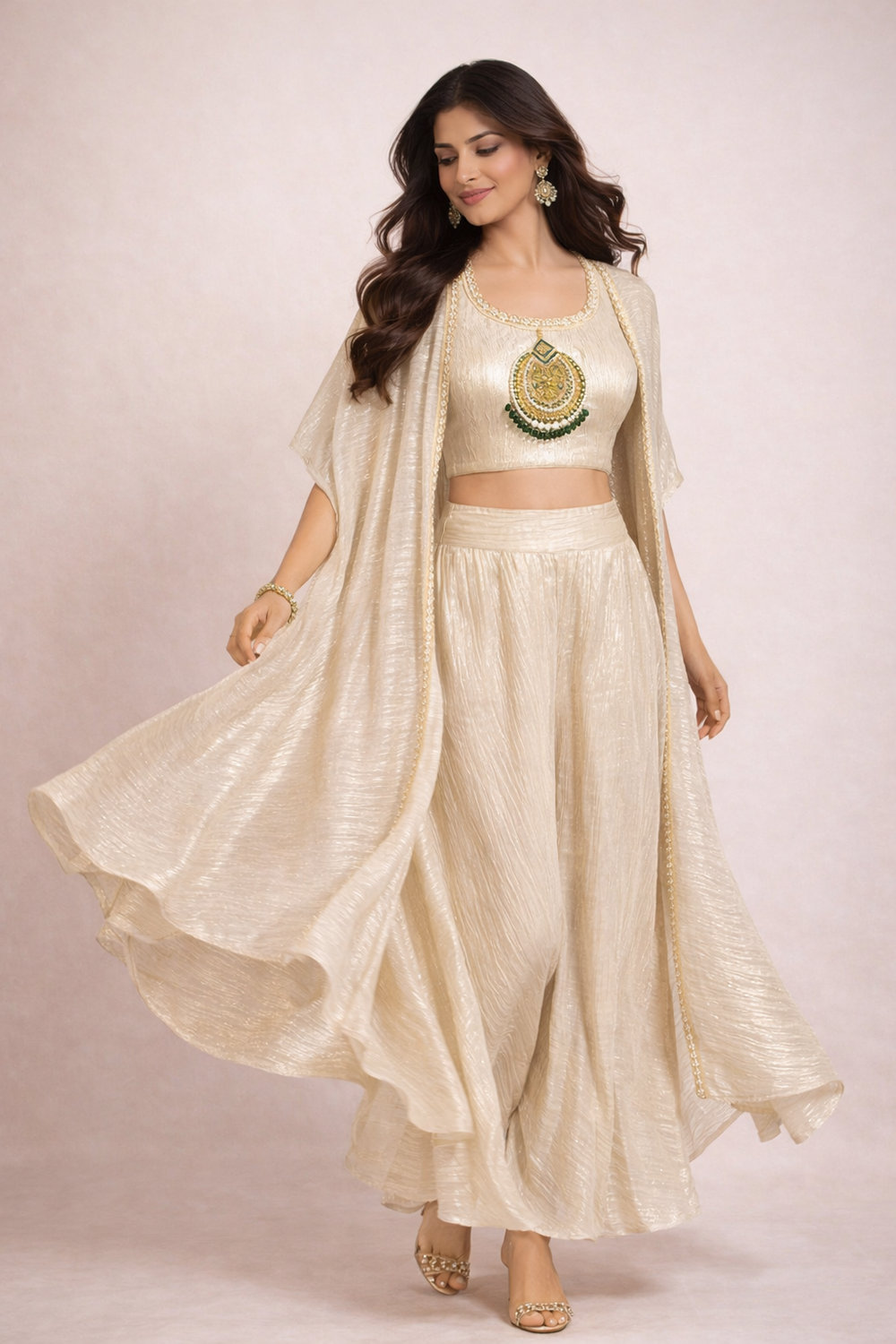 Jhumka Embroidered Shrara Set