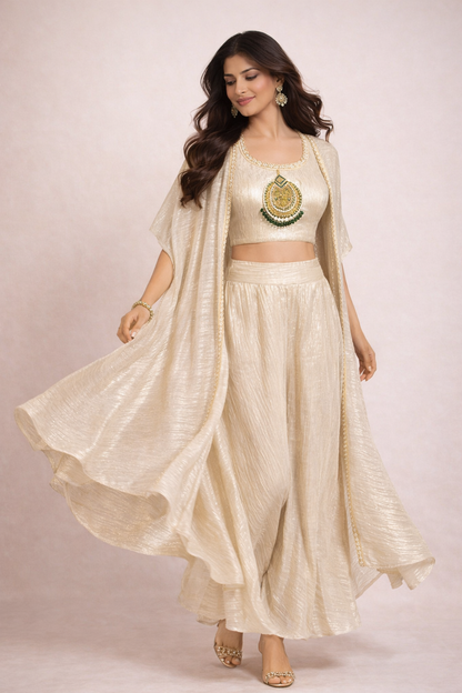 Jhumka Embroidered Shrara Set