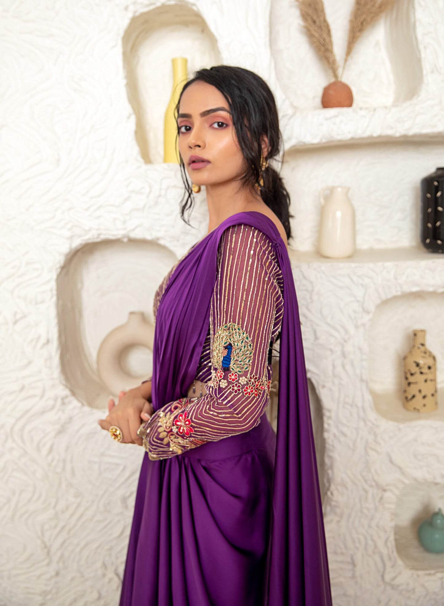 Drape Saree With Blouse