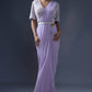 Pre Draped Saree with Embroidered Belt and Blouse
