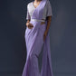 Pre Draped Saree with Embroidered Belt and Blouse