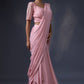 Pre Draped Saree with Embroidered Blouse